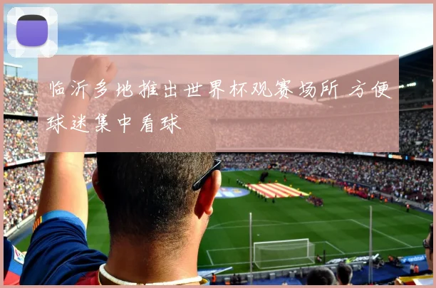 临沂多地推出世界杯观赛场所 方便球迷集中看球