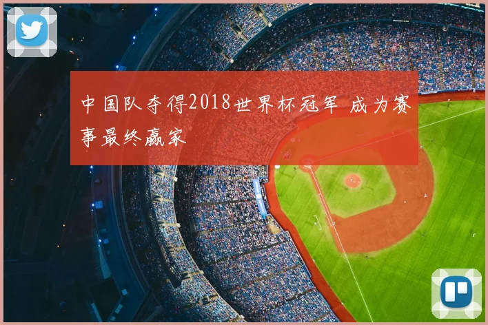 中国队夺得2018世界杯冠军 成为赛事最终赢家